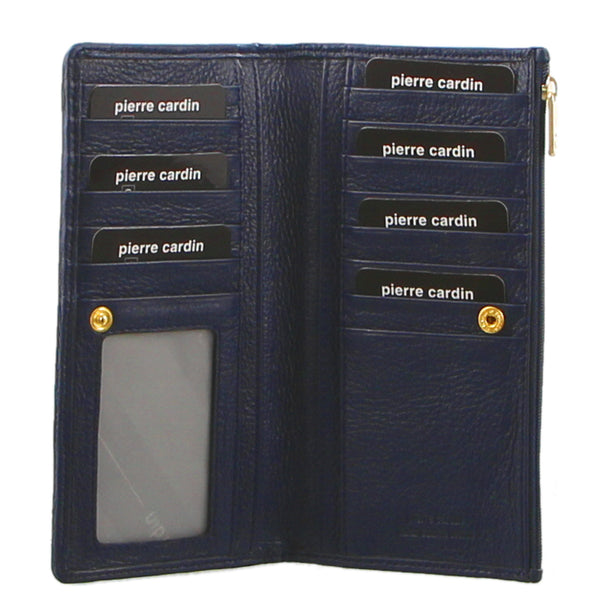Pierre Cardin Ladies Leather Bi-Fold Wallet in Navy (PC9130)