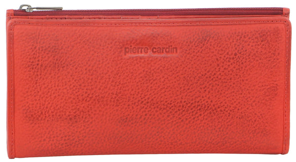Pierre Cardin Ladies Leather Bi-Fold Wallet in Red (PC9130)