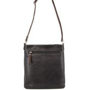 Milleni Ladies Nappa Leather Cross Body Bag in Black (NL2439)
